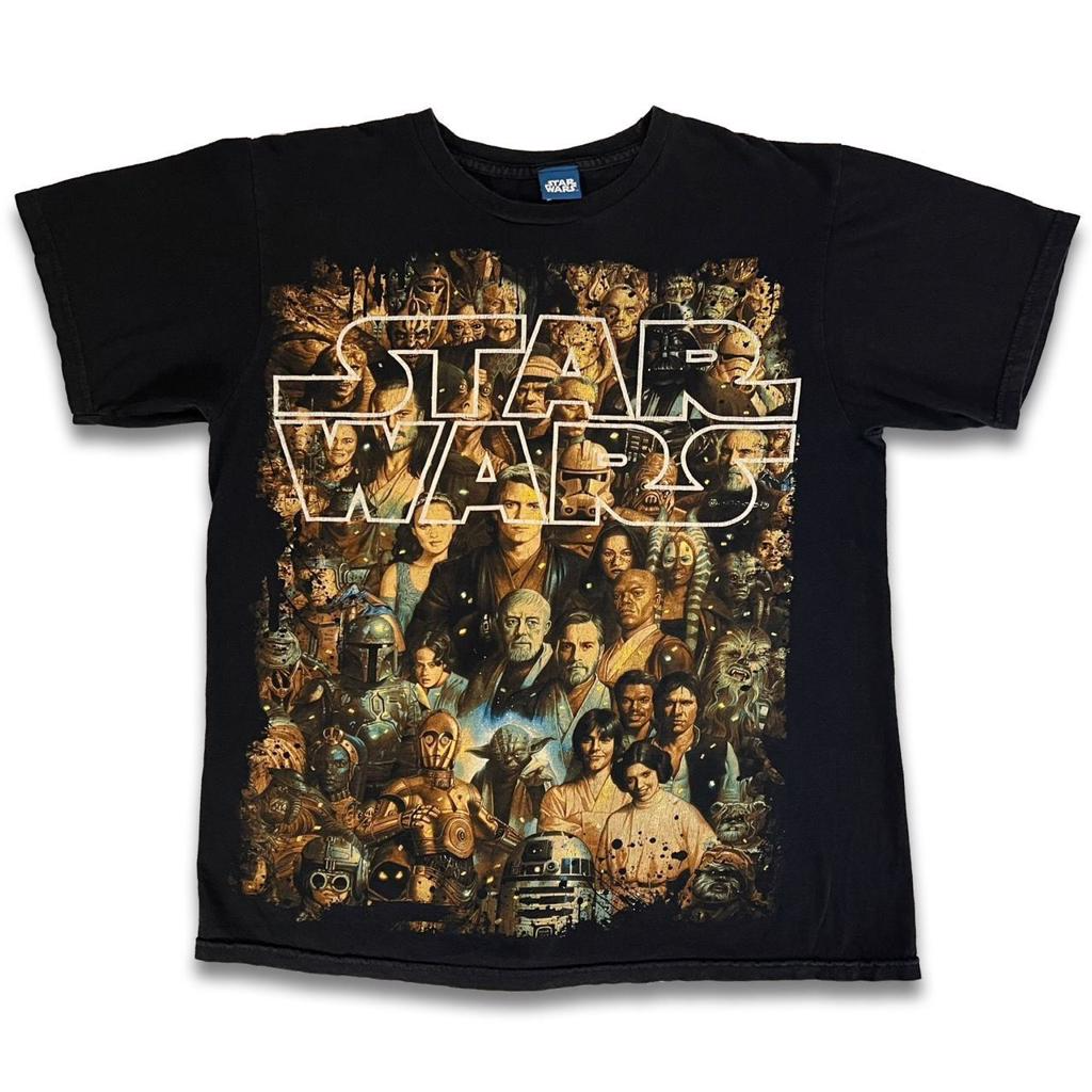 Star Wars Full Cast Short Sleeve T-Shirt Blue Tag