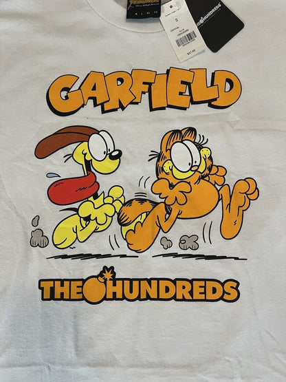 The Hundreds Garfield Mens White Short Sleeve Chase Pullover T-Shirt Size S