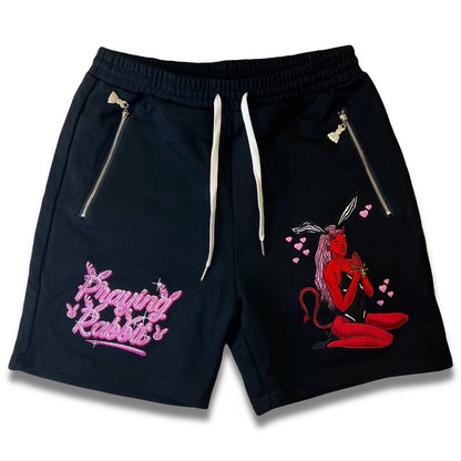 Praying Rabbit Hype Prayboy Bunny Waifu Sweat Shorts In Gentlemens Size S Black