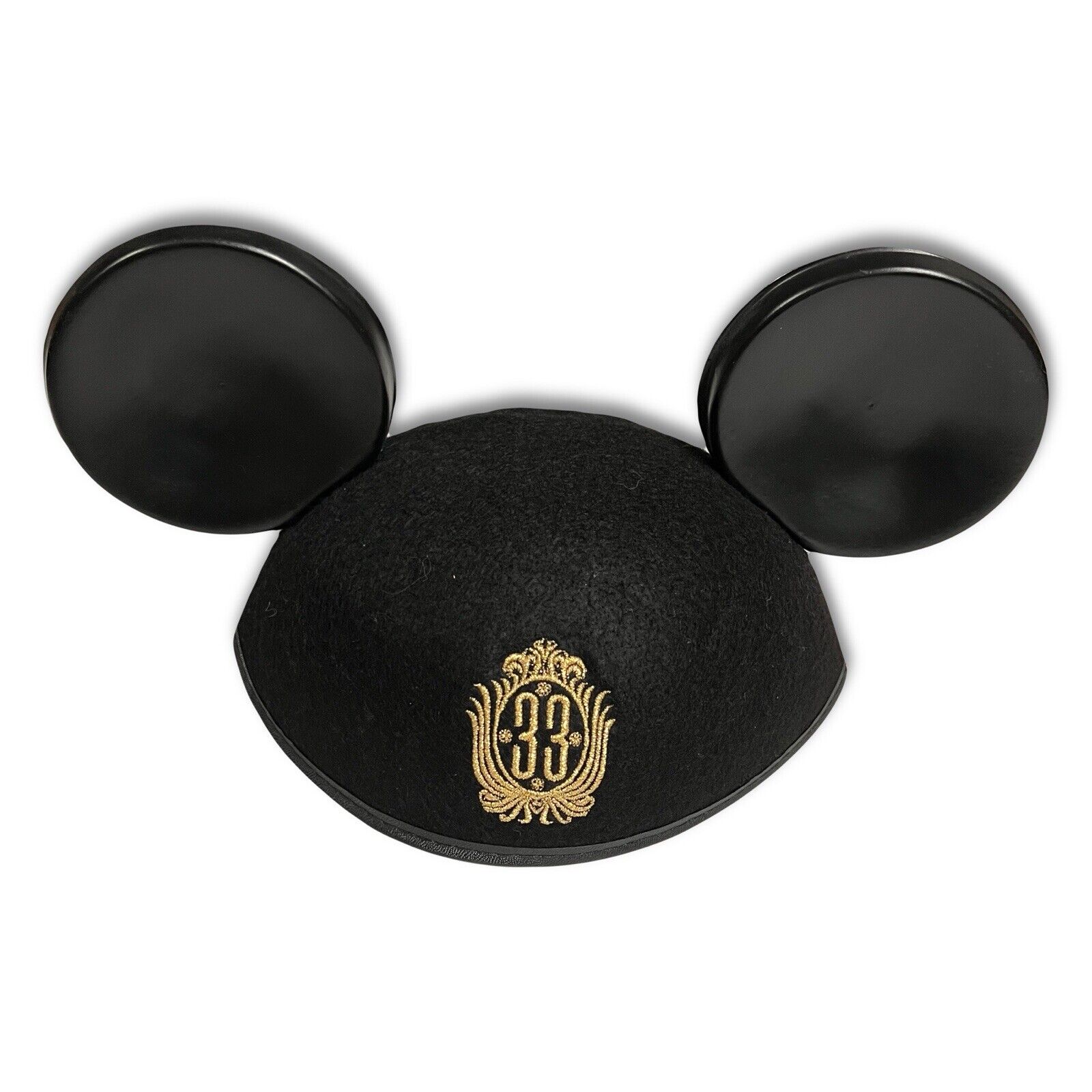 Club 33 Mickey Mouse Ears Cap Black Adult Hat Headwear Rare Disneyland Disneyana