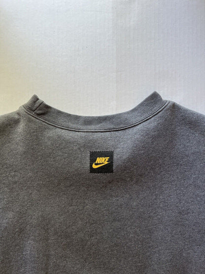 Vintage Nike Sweatshirt Men’s L Pullover Fleece Grey Activewear Y2K