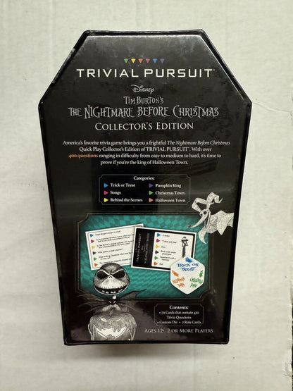 TRIVIAL PURSUIT Disney Tim Burtons The Nightmare Before Christmas Halloween Boo