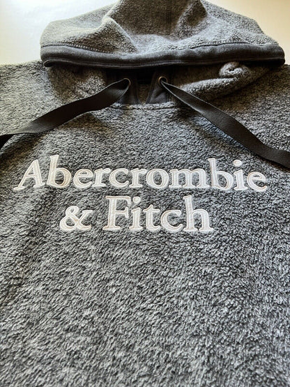 Abercrombie & Fitch Sweater Womens Small Gray Fleece Hoodie Pullover Sweatshirt