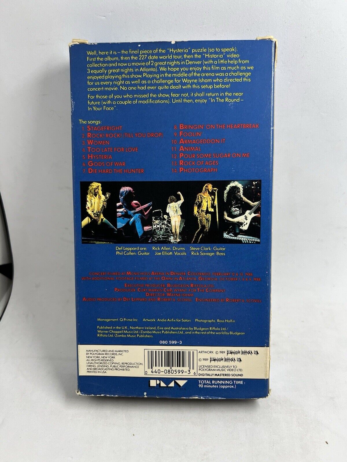 Def Leppard In the Round In Your Face 1989 VHS In Shrink OOP Live Concert