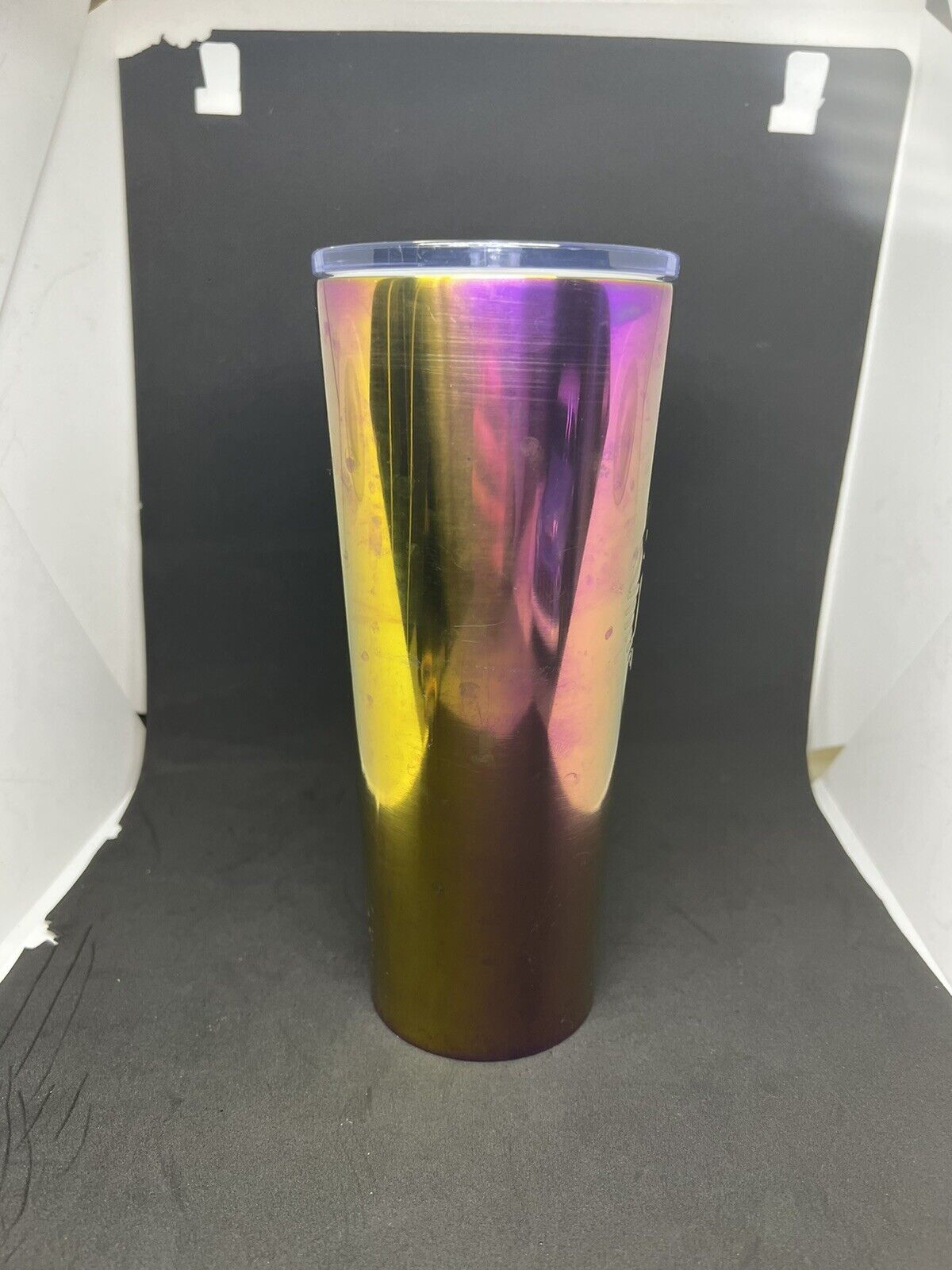 Rare Starbucks Iridescent Rainbow Purple Oil Slick Stainless Steel Tumbler 24oz