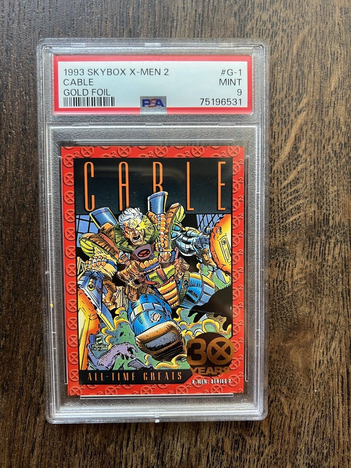 1993 Skybox X-Men 2 #5 Cable - PSA 9 Mint #G-1 Gold Foil