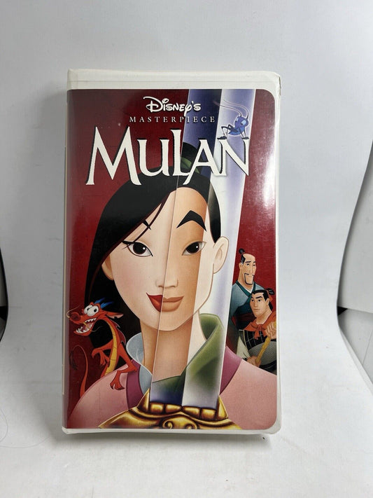 Mulan VHS Disney Classic 1998 Animated Film Masterpiece Edition Rare Vintage 90s