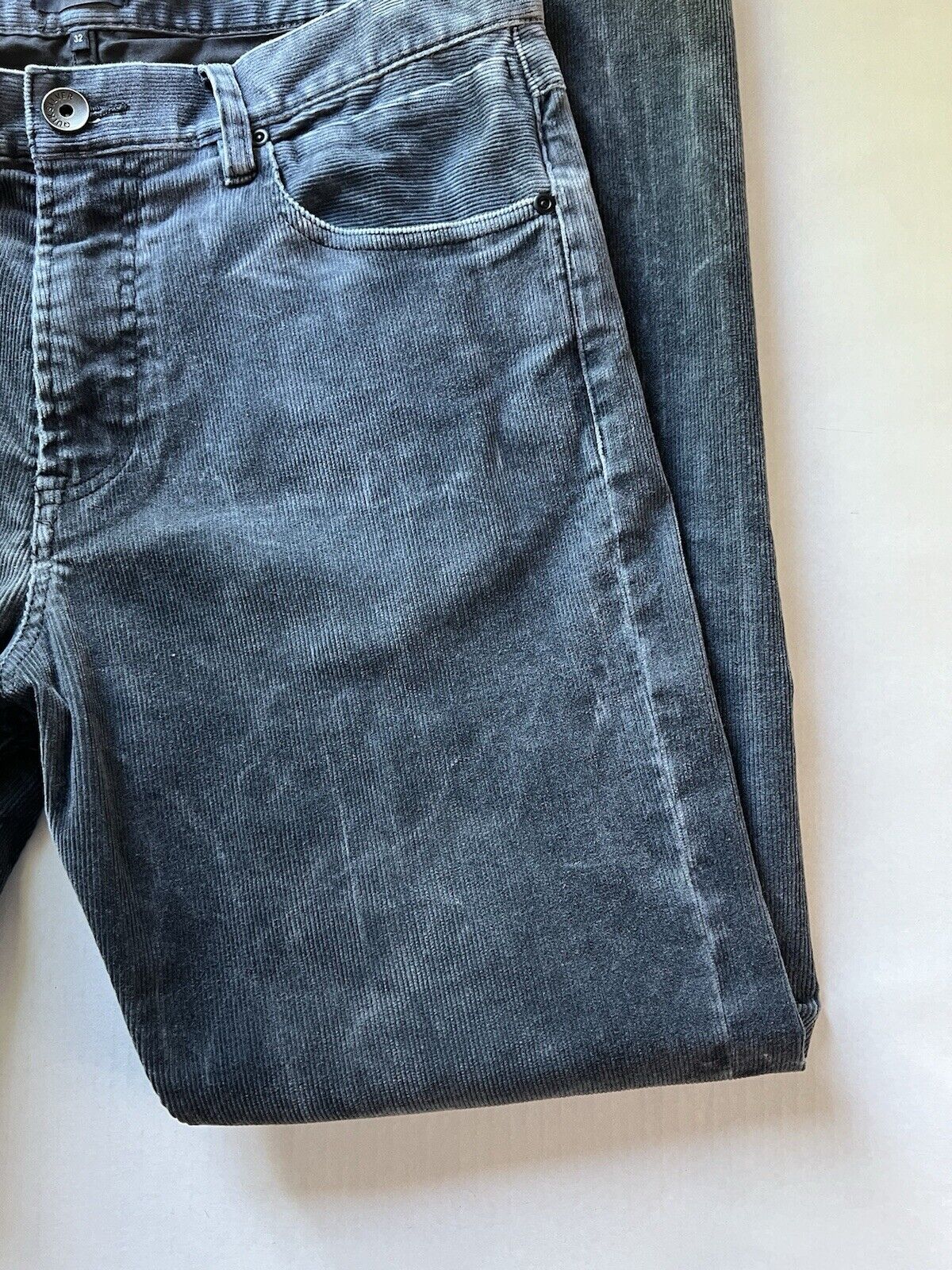 QUIKSILVER Straight Tapered Fit Corduroy Jeans Mens 32 Blue Gray Skater Y2k