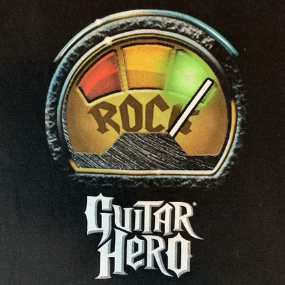 VTG Hanes Guitar Hero I Rock Solid T-Shirt Black Men's Medium Y2K Playstation