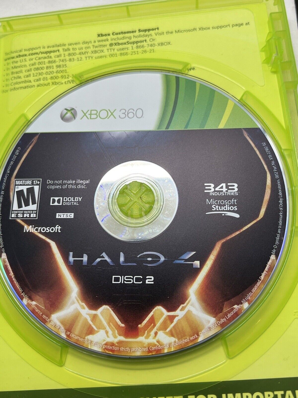 Halo 4 (Microsoft Xbox 360, 2012) Used. Multiplayer. Master Chief. GoodCondition