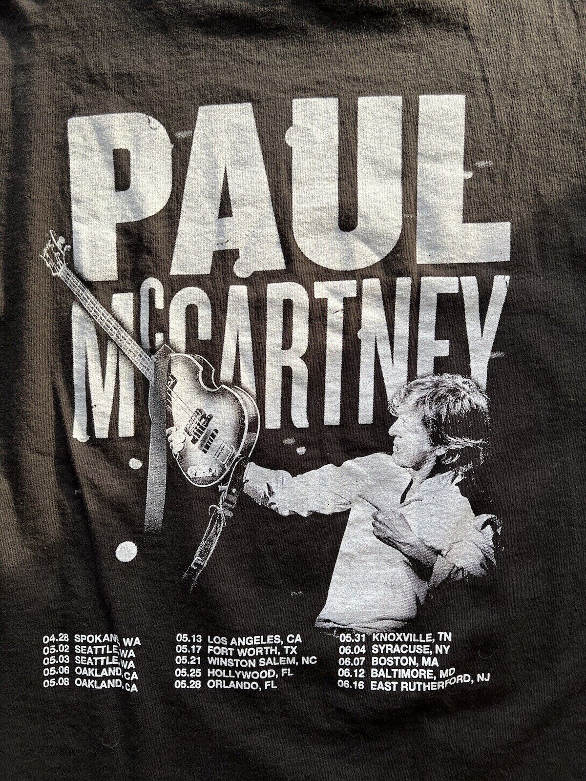 2022 Paul Mccartney Got Back Tour The Beatles. Crew black CONCERT Mens Size XL