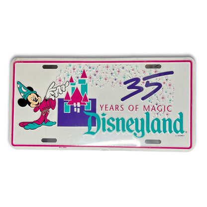 Disneyland “35 Years of Magic” Vintage Metal Souvenir License Plate 1990 Sealed