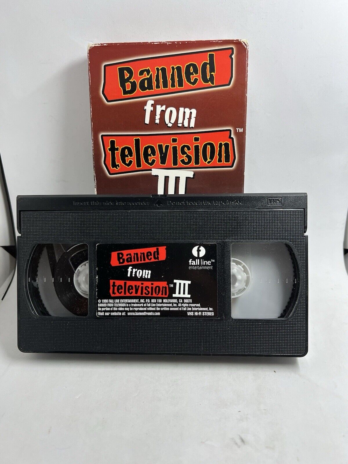 BANNED FROM TELEVISION 3 VHS Tape 1998 Caught on Camera Not Rated RARE Adult