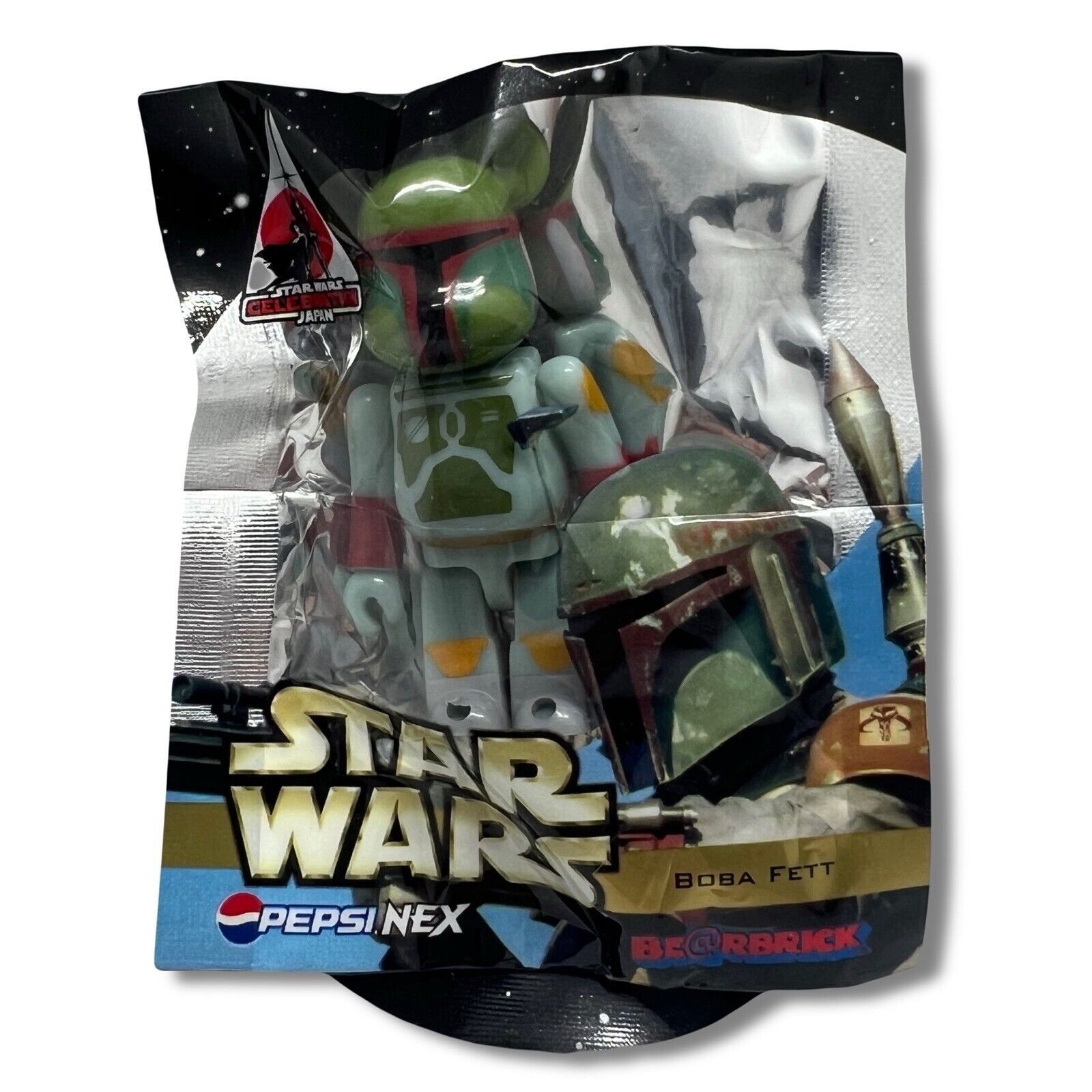  Bearbrick Star Wars Boba Fett #4 70% PEPSI MIB 2008 MEDICOM FIGURE MANDALORIAN 