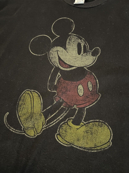 Disney Parks Authentic Original Mickey Mouse Short Sleeve T Shirt Black Size L