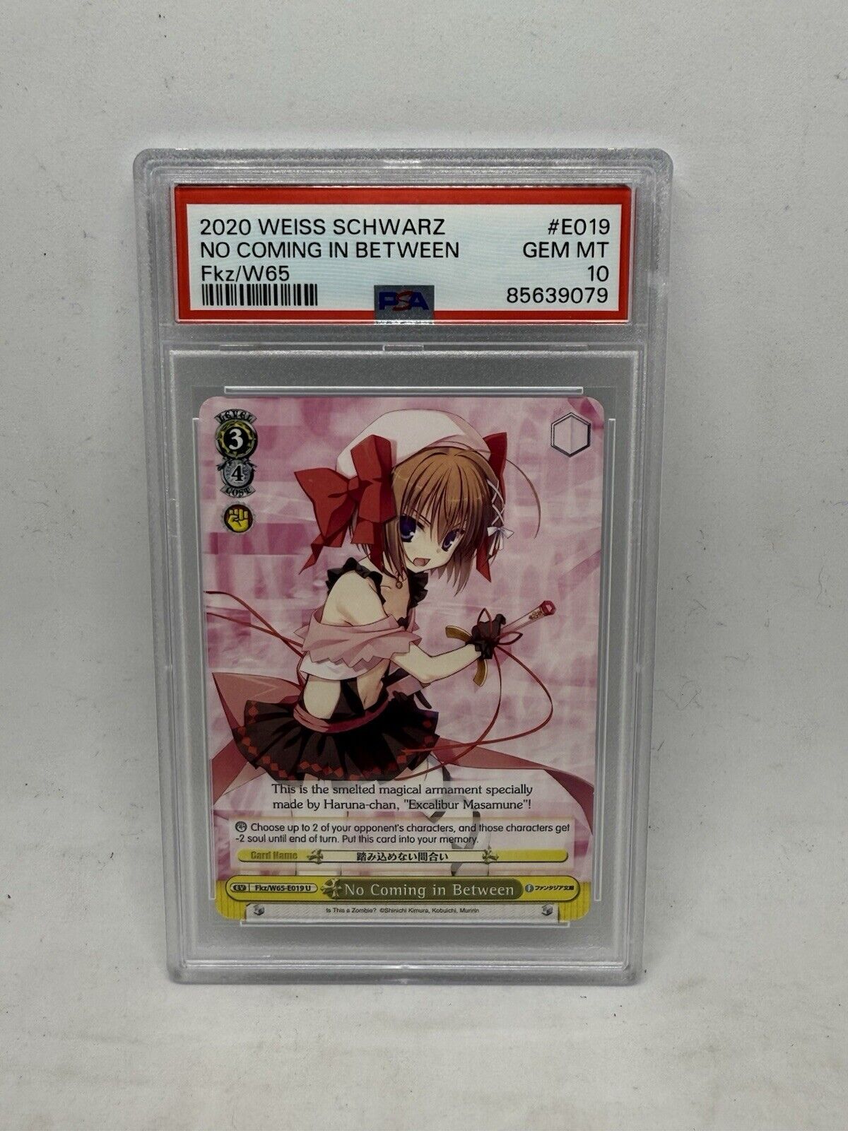 2020 WEISS SCHWARZ NO COMING IN BETWEEN Fkz/W65 PSA #E019 GEM MT 10 Waifu Anime