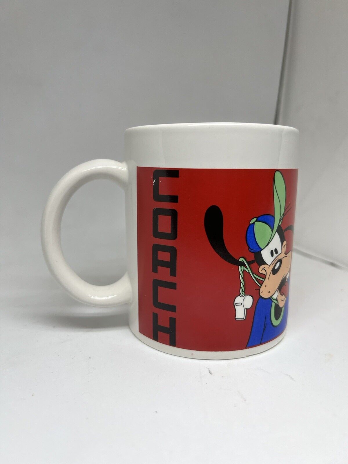 Disney Goofy Coffee Cup NEW / Mug Coach Can't Find His Whistle. Vintage D