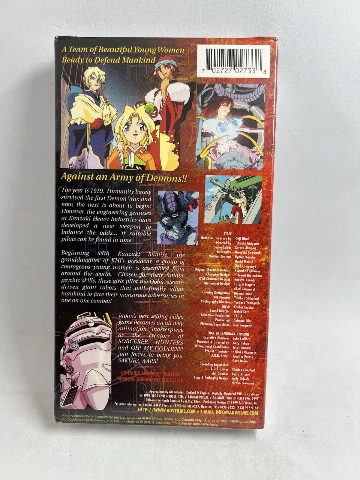 Sakura Wars Spirit Warriors Vol 1 (VHS, 1997, Japanese) ADV Films Video Game