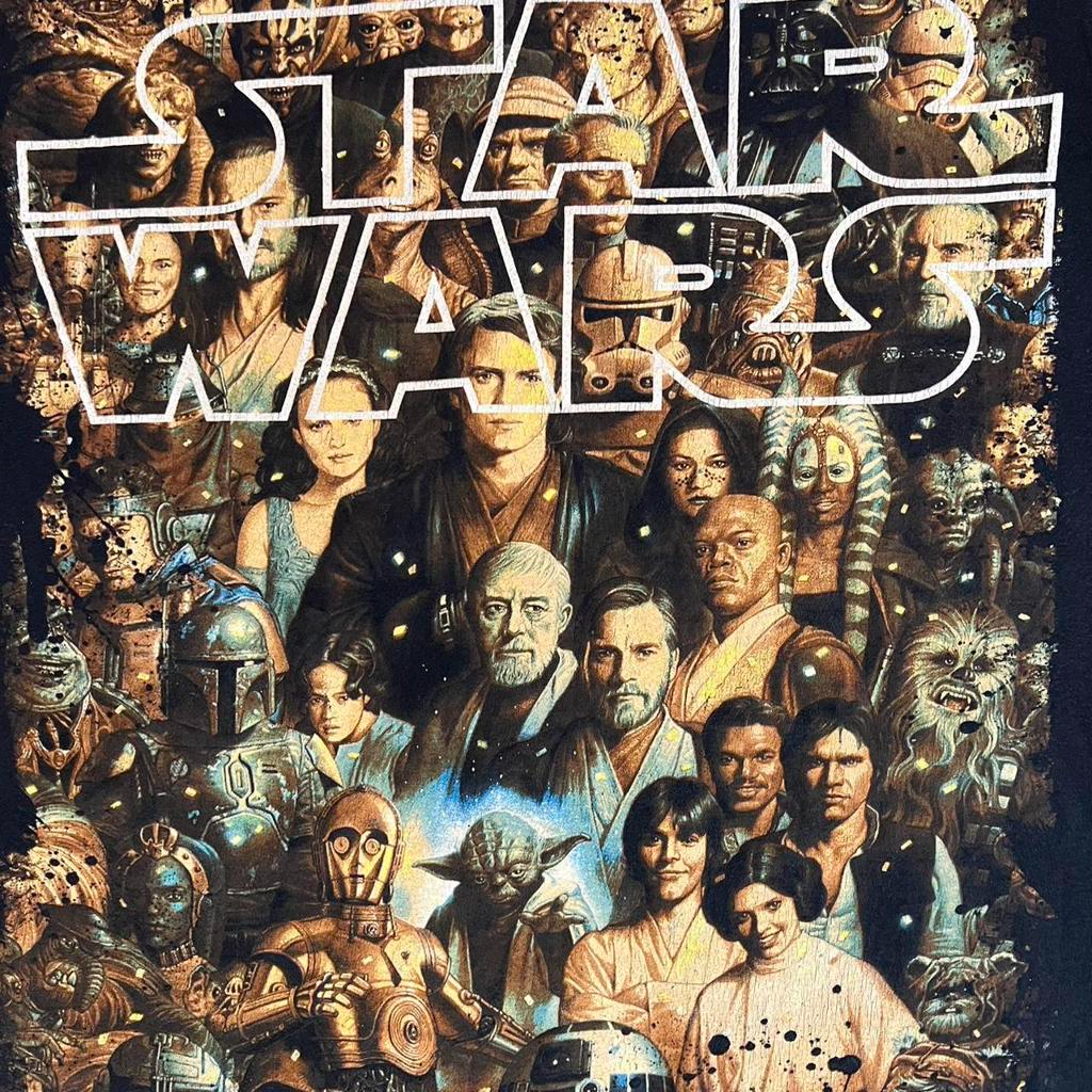 Star Wars Full Cast Short Sleeve T-Shirt Blue Tag