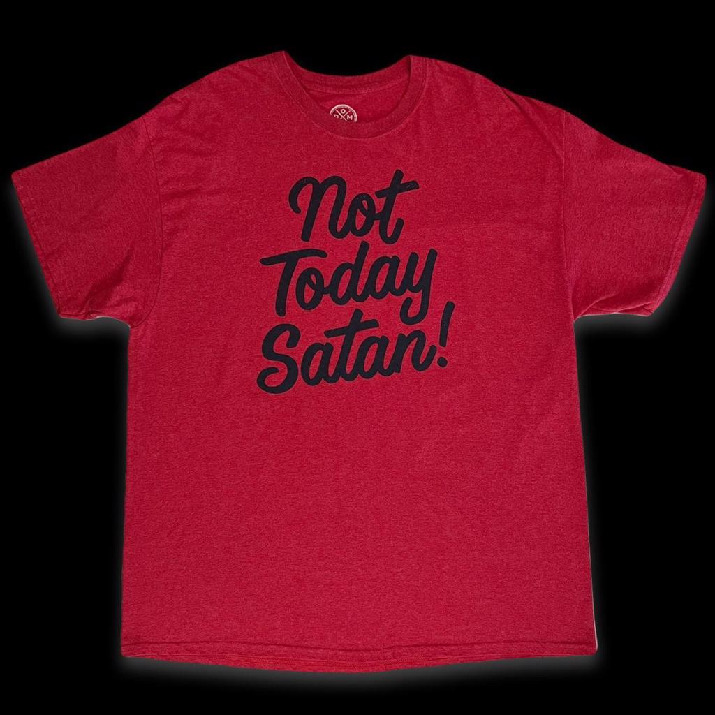 Not Today Satan Red Crewneck