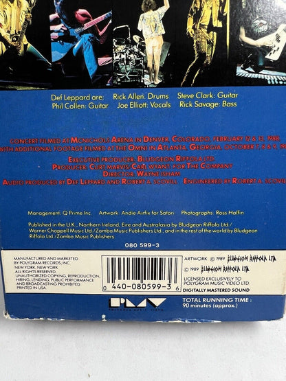 Def Leppard In the Round In Your Face 1989 VHS In Shrink OOP Live Concert