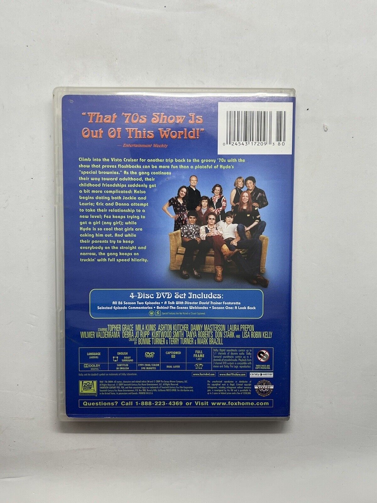 That 70s Show - Complete Season 2 (DVD, 2005) Like new. Ashton Kutcher Mila