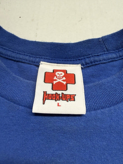 Hook-Ups Skateboard “Nurse Trixie” Blue Vintage TShirt Men's Large JK Industries