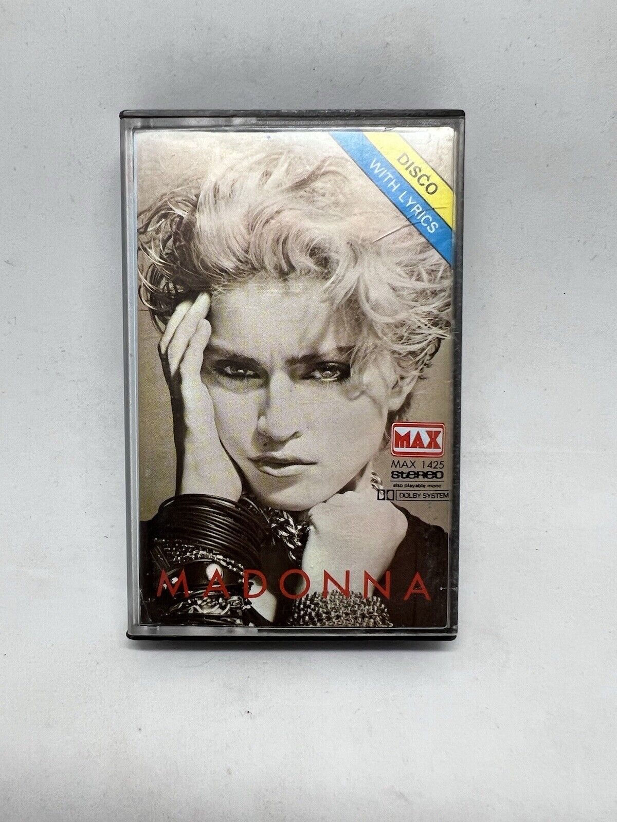 RARE Madonna Self Titled Disco Lyrics MAX Cassette Tape 1983 Max 1425