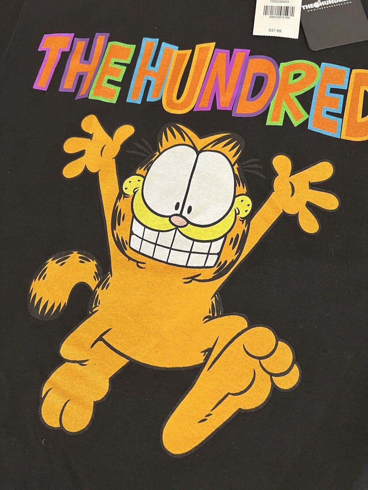 The Hundreds Mens Black Garfield Run Short Sleeve Pullover T-Shirt Size S SJ18