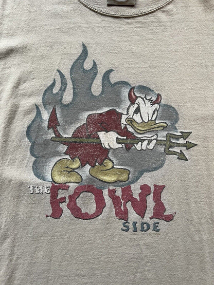 RARE The Fowl Side Donald Duck Y2K Shirt  Disney Store Devil Halloween Mens XL