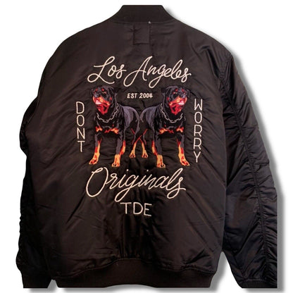 Kendrick Lamar 2016 TDE Bomber Jacket “Don’t Worry” Top Dawg Ent Rap Los Angeles