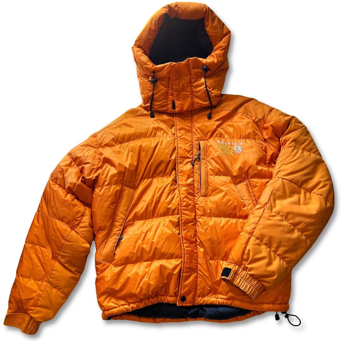 RARE Mountain Hardware Puffer Zip Jacket Hoodie. Neon Orange. Outerwear. Mens M