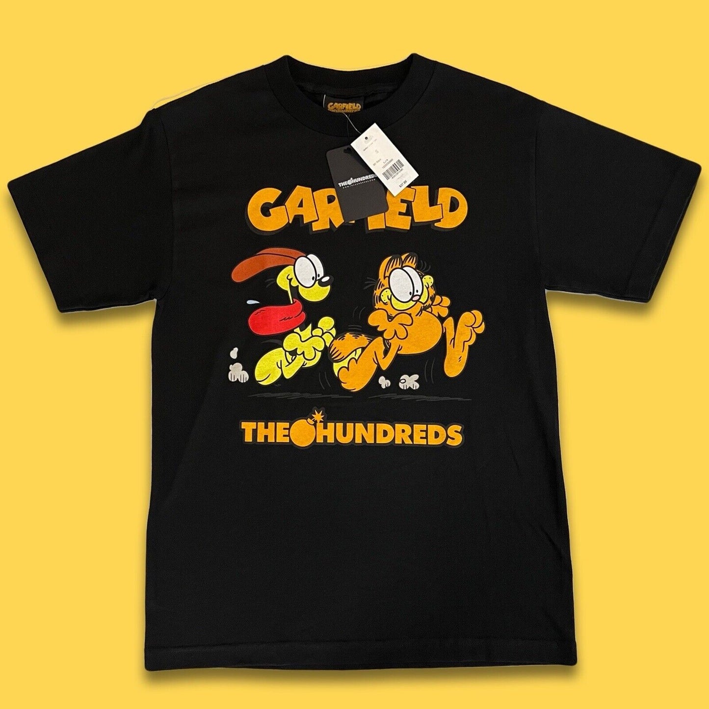 The Hundreds Garfield Mens White Short Sleeve Chase Pullover T-Shirt Size S