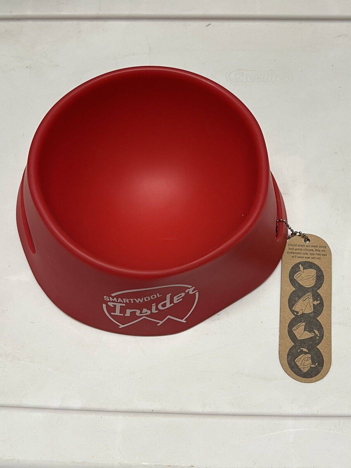 Smartwool Insider Members Only Sili Foldable Pet Bowl Red 32oz Travel Hiking Dog