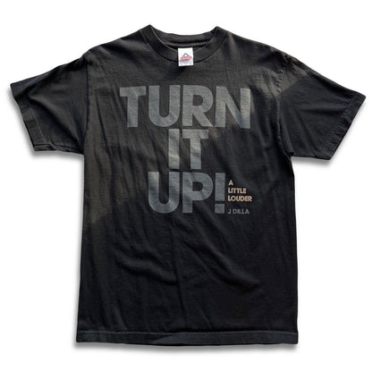 Vintage J Dilla Turn It Up! Stones Throw Ruff Draft Rap  RARE Black T Shirt