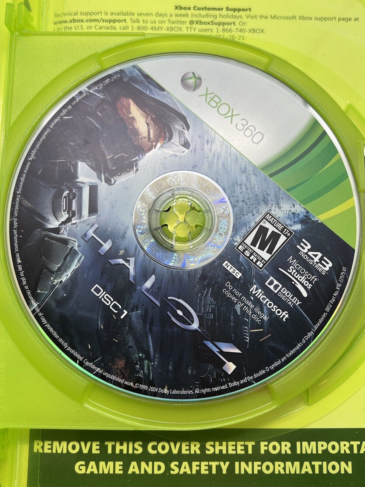 Halo 4 (Microsoft Xbox 360, 2012) Used. Multiplayer. Master Chief. GoodCondition