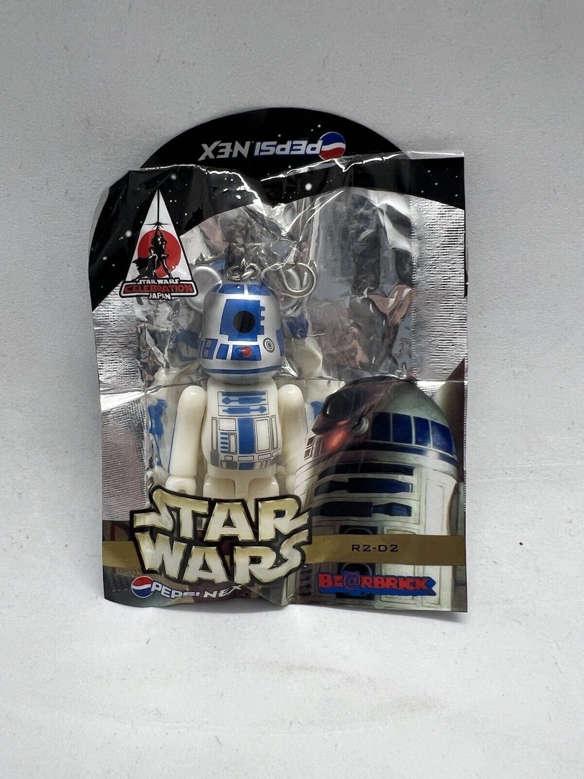 Medicom Star Wars Celebration Japan Pepsi Nex Bearbrick R2D2 Charm Keychain 2008