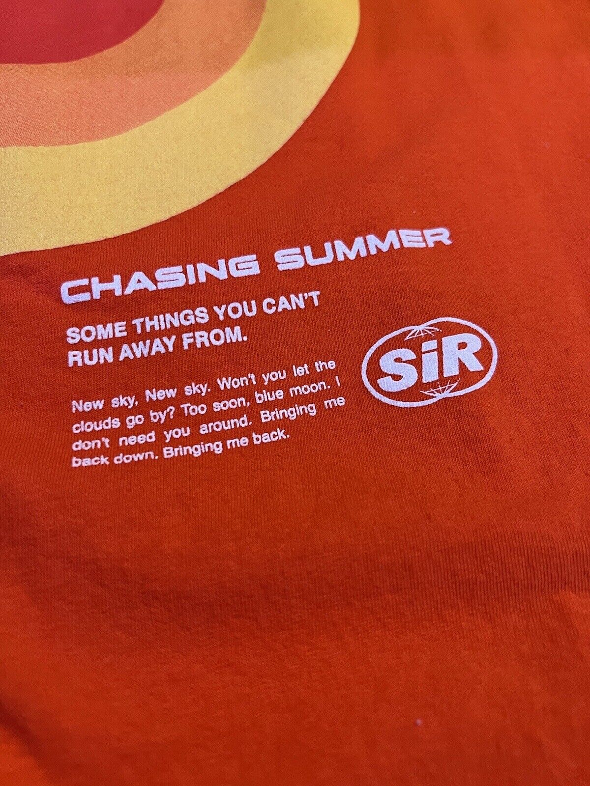 SIR TDE Shirt Mens Orange Short Sleeve Chasing Summer SZA Hip Hop RnB Kdot RARE