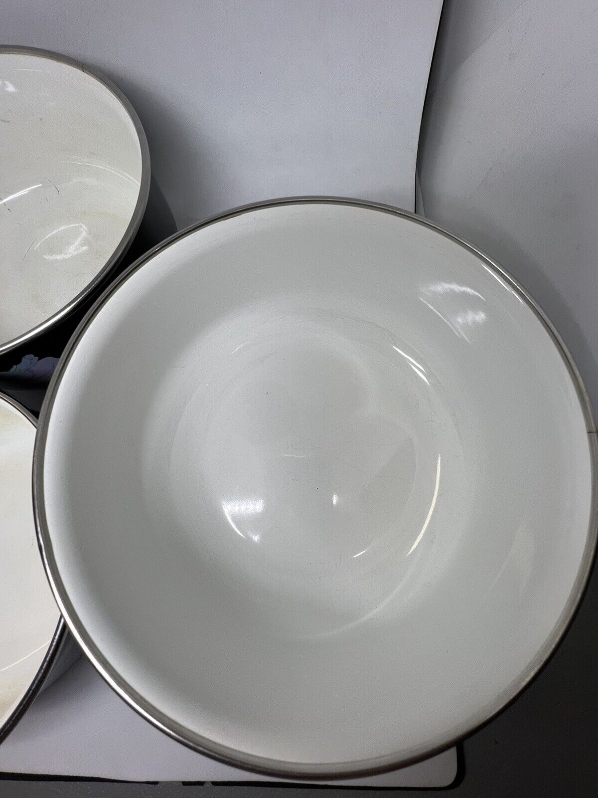 Mikasa Vintage Set of 3 UN710 Charisma Black 531, 532 & 533 Serving Bowls Flower