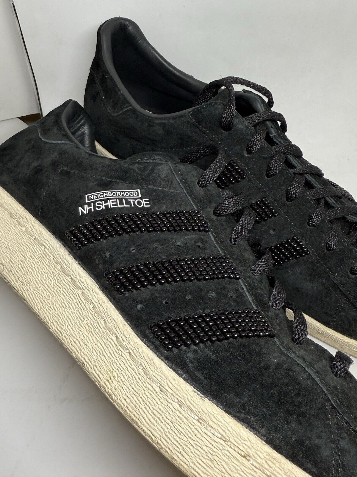 Adidas x Neighborhood NH Shelltoe Suede Low Top Sneakers Bead Native Japan 12