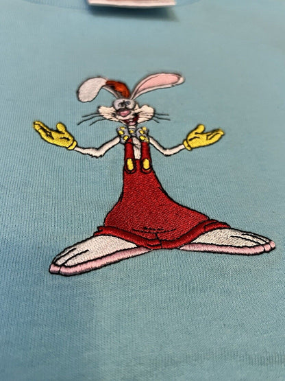 The Hundreds X Roger Rabbit Shirt Men Small Blue Shirt Disney Embroidered