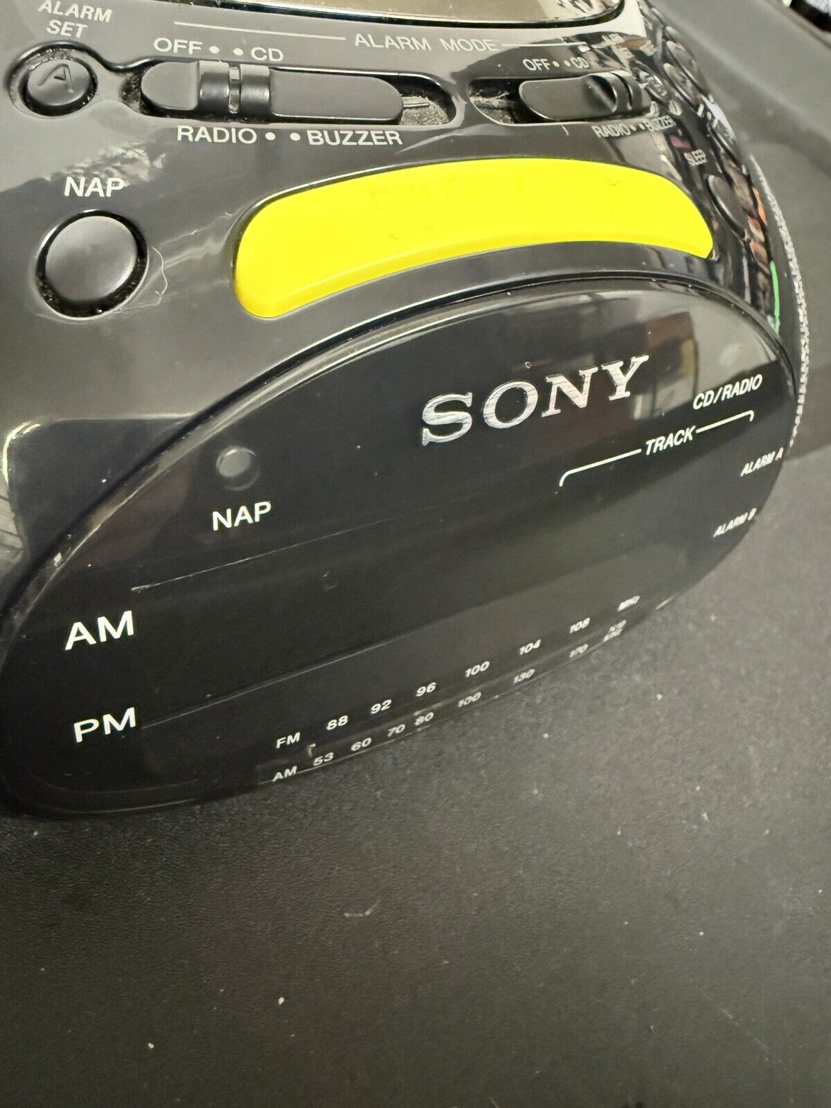 Sony PSYC CD Player AM/FM Radio ICFCD832 Black Tested Walkman Decor Graffiti Y2K