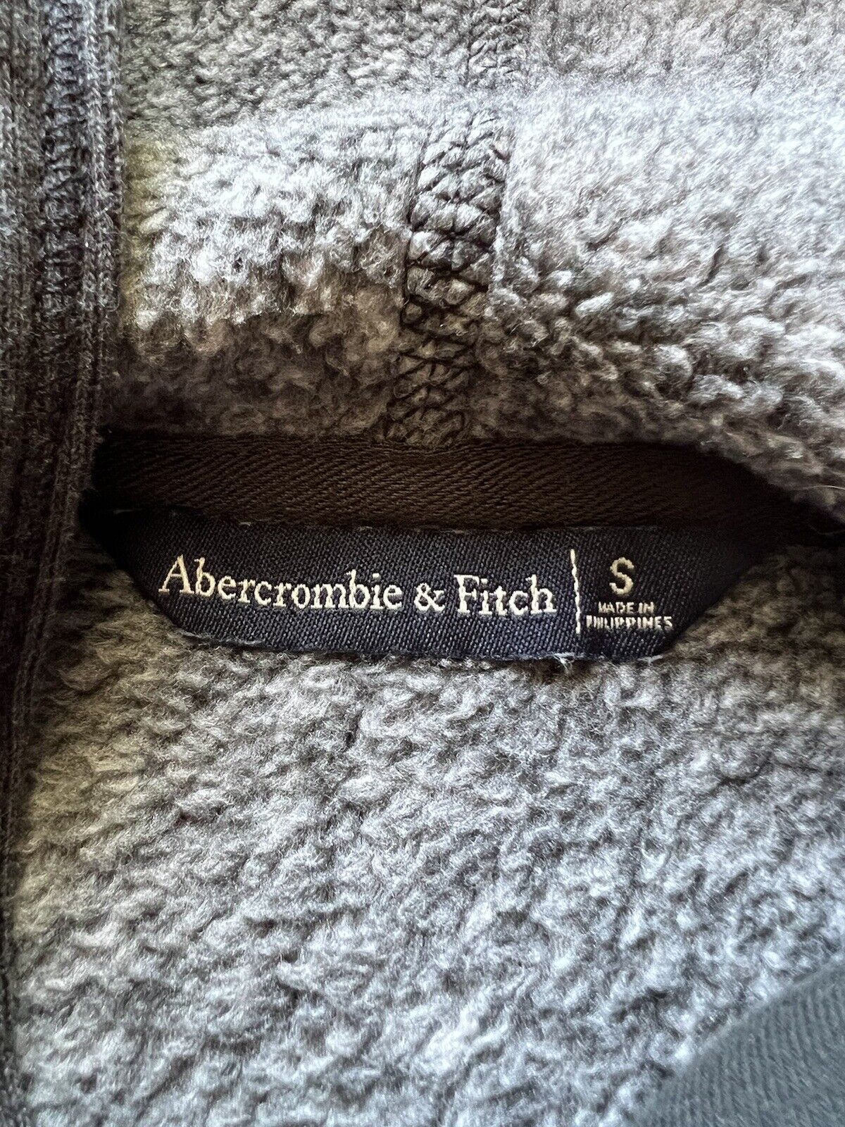 Abercrombie & Fitch Sweater Womens Small Gray Fleece Hoodie Pullover Sweatshirt