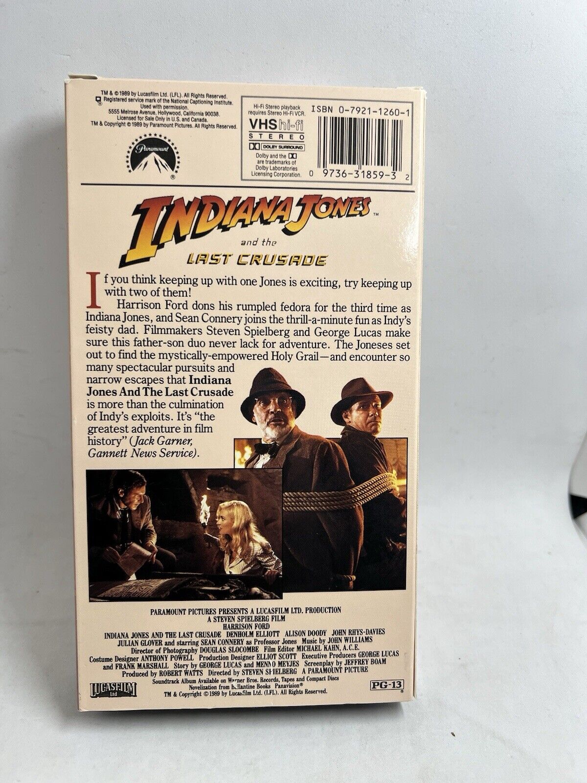 Indiana Jones Set |  Adventure Collection. VHS. 1999,3-Tape Set Bundle Spielberg