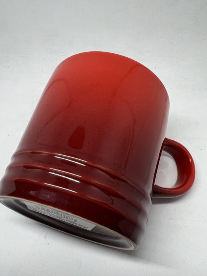 New Le Creuset Mug Cup 12oz second Choix Red Cerise Cherry Stoneware Ombre