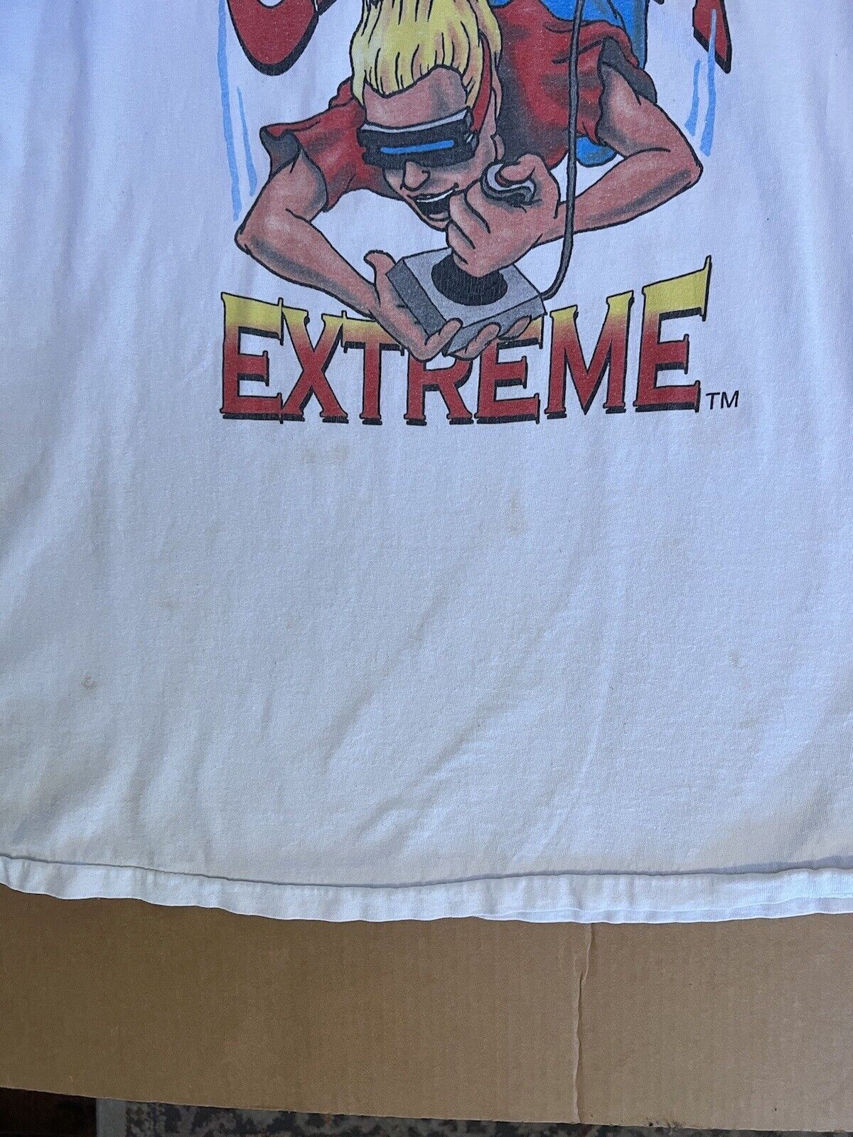 Vintage VTG COMP USA Gamer Extreme VIDEO GAME Shirt XL Retro White T-Shirt