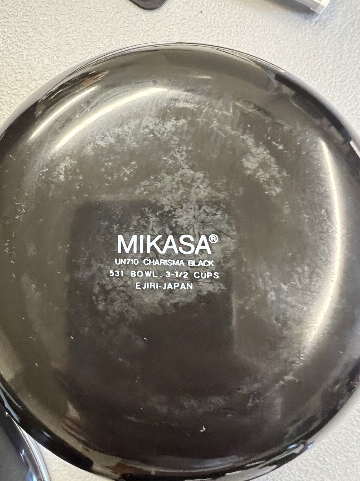 Mikasa Vintage Set of 3 UN710 Charisma Black 531, 532 & 533 Serving Bowls Flower