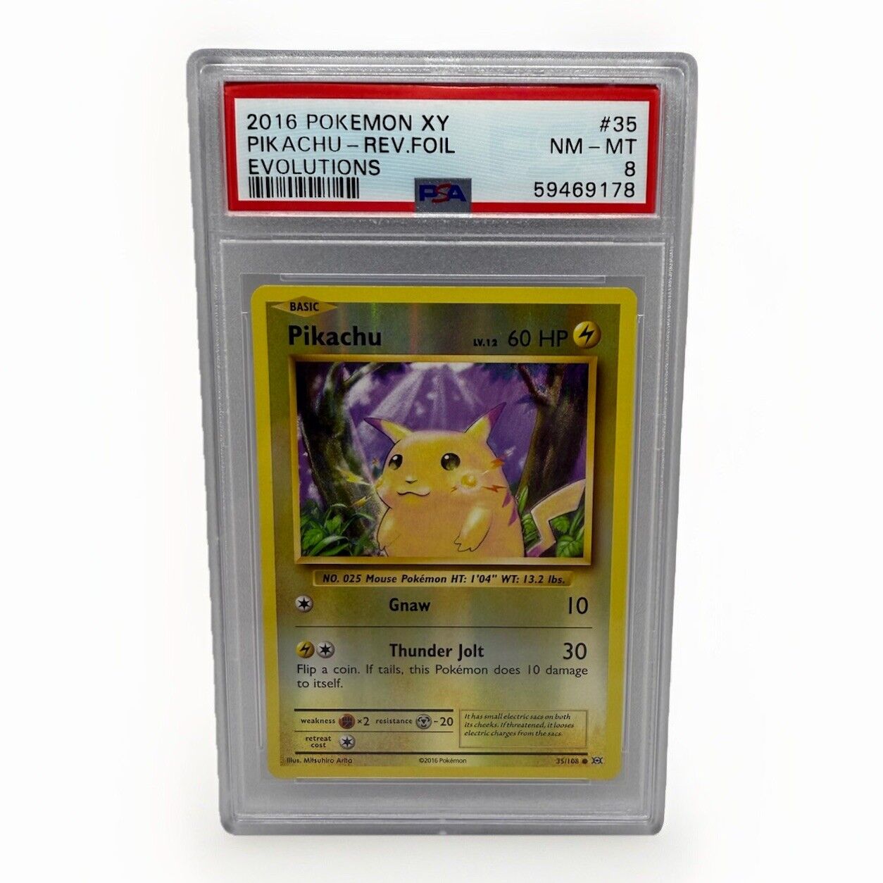 PSA 10 Pokemon Pikachu hot Reverse Holo Foil (2016 XY: Evolutions) #35