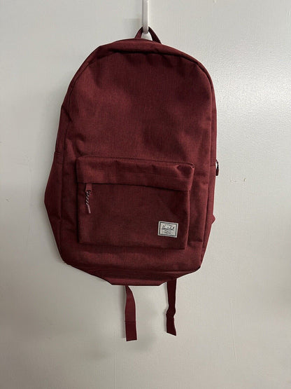 Herschel CLASSIC (22L) Wine Crosshatch Striped Liner Front Pocket Backpack