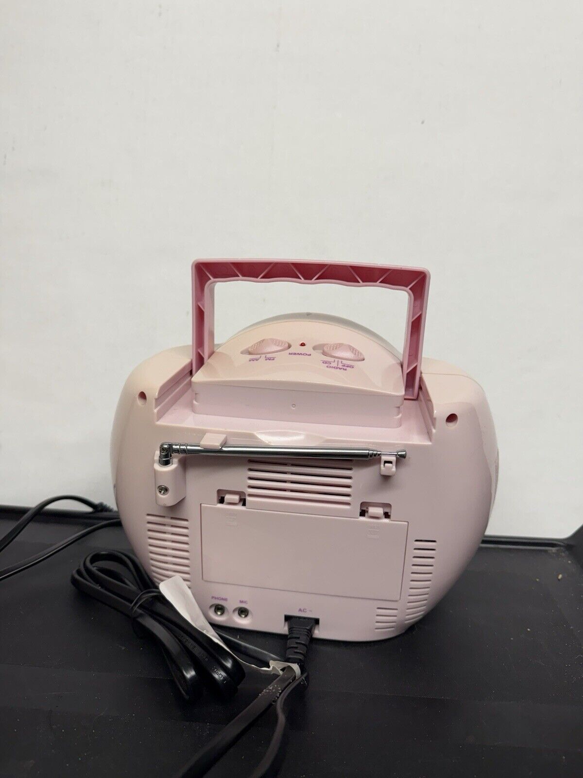 2004 Hello Kitty Portable CD Boombox Cassette Player AM/FM Radio Box Parts Works